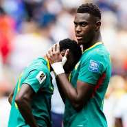 Getty ImagesImage caption: Monaco midfielder Lamine Camara needed comforting by team-mates after giving away the extra-time penalty which saw Senegal knocked out of the World Cup