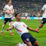 Jude Bellingham scored two goals in Englands 3-2 victory over Mexico. - AP Photo/Natacha Pisarenko - Natacha Pisarenko