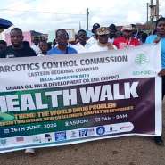 NACOC, GOPC organise health walk in Asuom to Mark World Drug Day