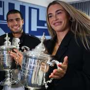 Getty ImagesImage caption: Carlos Alcaraz and Aryna Sabalenka won the US Open singles titles in 2025