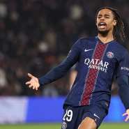Paris Saint-Germains French forward Bradley Barcola on March 6, 2026. -  Franck Fife, AFP