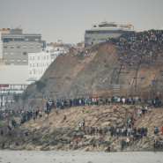 Dramatic images from the Spanish territory of Ceuta, on the Moroccan coast, are fueling far-right warnings over immigration.  By Jorge GUERRERO (AFP)