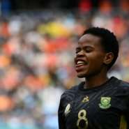 Hildah Magaia rescued South Africa with a late equaliser against Ivory Coast in a WAFCON Group B match.  By FRANCK FIFE (AFP)