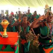 Dancers welcome home Zambia's national football team on February 14, 2012 in Lusaka.  By Joseph Mwenda AFPFile