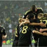 Sami Khedira, center, celebrated with teammates after scoring the winning goal for Germany.