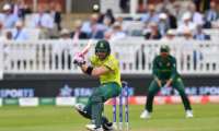 South Africa captain Faf du Plessis was under pressure in a must-win World Cup clash with Pakistan.  By SAEED KHAN (AFP)