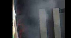 VIDEO: Makola GCB Bank Building Catches Fire