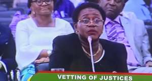 Justice Gertrude Torkonoo before the Appointments Committee