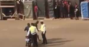 Sunyani: Adam Bonaa Want Police Spotted Beating Men Over Funeral Attire Arrested