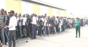some immigrants undergoing registration