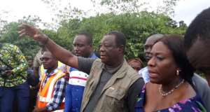 Roads Minister cuts sod for construction of deplorable Gwira Aiyinasi-Gwira Wiawso road