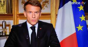French President Emmanuel Macron made a televised address to the nation a day after nationwide protests left a trail of destruction in cities throughout the country. - AFP - LUDOVIC MARIN