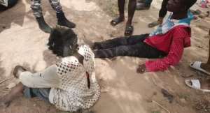 Husband and wife caught shoplifting nearly lynched at Kasoa