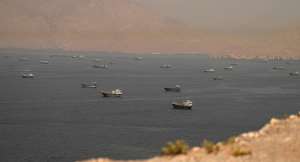Vessels at the Strait of Hormuz, as seen from Musandam, Oman, June 18, 2026. - REUTERS - Stringer