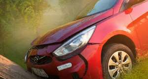 Firefighters rescue driver after vehicle crashes into ECG pole atAnfoega-Adame Newtown