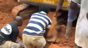 Seven dead, four trapped after galamsey pit collapses at Asaman Tamfoe