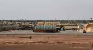 Air force base 101 is housed in the international airport complex in Niamey.  By BERTRAND GUAY (AFP)
