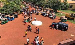 Pragya Riders Demonstrate In Techiman Over Arrest Of Colleagues