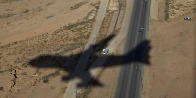 A file image of a plane approaching King Khalid International Airport in Riyadh, Saudi Arabia, on January 27, 2015. - Carolyn Kaster, AP