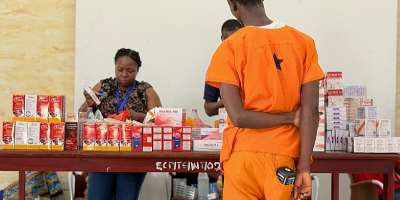 An inmate receiving medical care