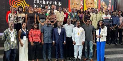 A cross section of participant, with speakers and the NSBE Director Imoro Abudulai