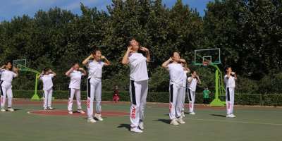 Residents excercise in a community in Daxing district, Beijing. Photo: CGTN Radio