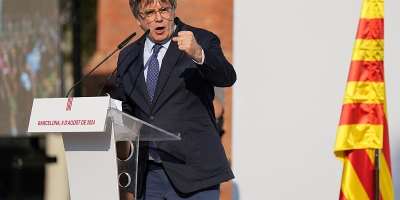 Carles Puigdemont was accused of using public funds to organise the 2017 independence referendum. -  Cesar Manso, AFP
