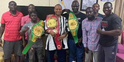 Ghana's heavyweight and flyweight champions visit Sempe Muslim Akwashongtse