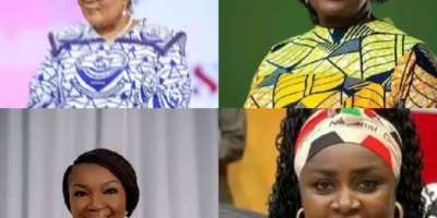 Lordina Mahama, Prof. Jane Naana Opoku-Agyemang, Joyce Bawa Mogtari and Dr. Hannah Bissiw