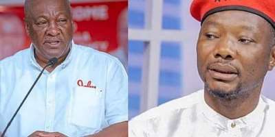 President John Dramani Mahama(left) and 2024 presidential candidate of the Peoples National Convention (PNC), Bernard Mornah