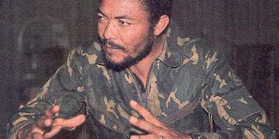 The messianic founder of Ghana's Fourth Republic: Jerry John Rawlings.
