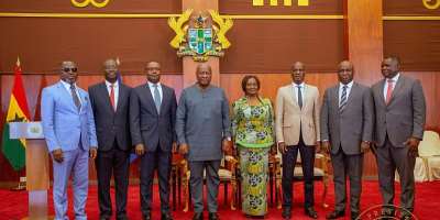 President and newly sworn in ministers