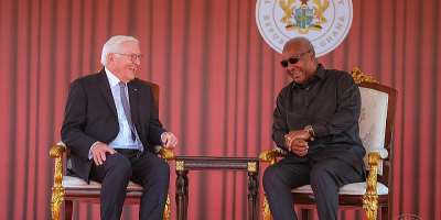 German President, H.E FRank-Walter Steinmeier(L) with H.E President John Dramani Mahama