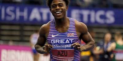 Jeremiah Azu wins 60 meters gold at 2025 World Indoor Championship in China