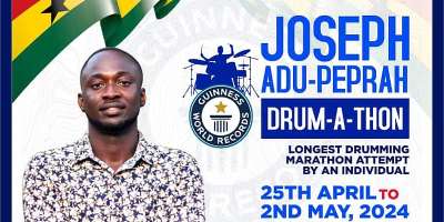 Bold to Drum: Joseph Adu-Peprah's daring attempt to smash the Guinness World Record for longest drumming