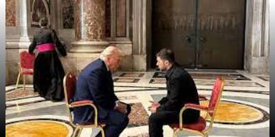 Trump, Zelensky hold talks again at popes funeral amid peace deal tensions