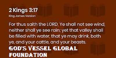Ye shall not see rain; yet that valley shall be filled with water