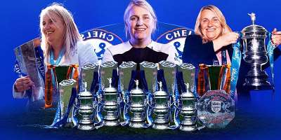 GETTY IMAGESImage caption: Emma Hayes has won 14 major trophies and the Community Shield with Chelsea
