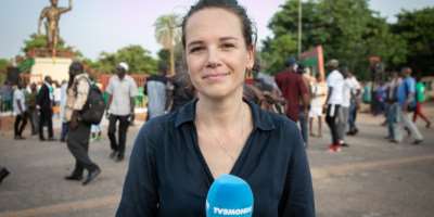 Fanny Naoro-Kabr, a journalist for TV5 Monde, was expelled from a May 14, 2022, public meeting addressed by prominent French Beninese activist Kmi Sba. Credit withheld