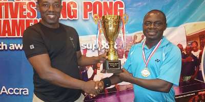 Emmanuel Kusi clinches 7th CEO Executive Pingpong Tournament Trophy