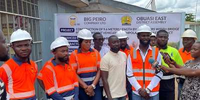 Big Piero Company sponsors construction of bridge at Kwabrafoso