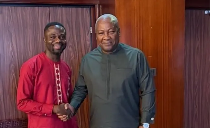Manasseh Azure Awuni and President John Mahama