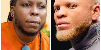 Rapper Edem left and Byno