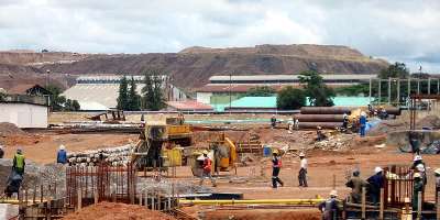 Zambian workers build a copper smelter in Chingola, Zambia. Zambia has accused the United States of linking a proposed health deal to negotiations over critical minerals access. - ASSOCIATED PRESS - Joseph Schatz