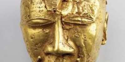 Asante trophy head looted by the British in the 1874 invasion of Kumase, Ghana, now in Wallace Collection, London.