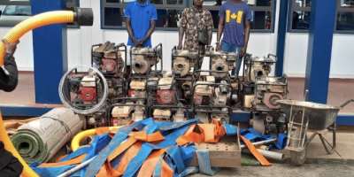 Three arrested in Winneba for illegal mining near GWL water lines
