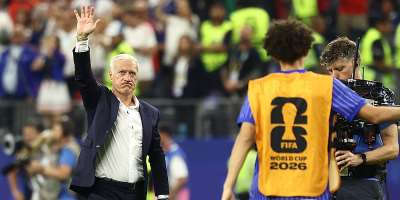 Didier Deschamps salutes the French fans after Spain crushed his hopes of winning a second World Cup as coach. -  Charly Triballeau, AFP