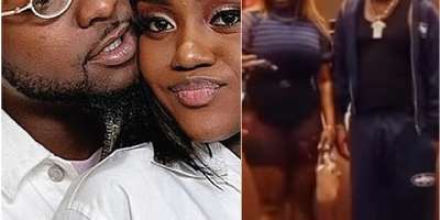 Davido with wife and a female fan in next shot