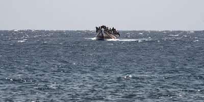 A file photo showing migrants and refugees arriving on board a cayuco boat at La Restinga port on the Canary island of El Hierro on August 28, 2024. -  Antonio Sempere, AFP