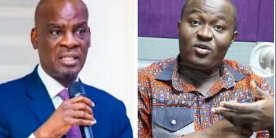 Education Minister Haruna Iddrisuleft and Kwasi Kwarteng, former Education Ministry PRO
